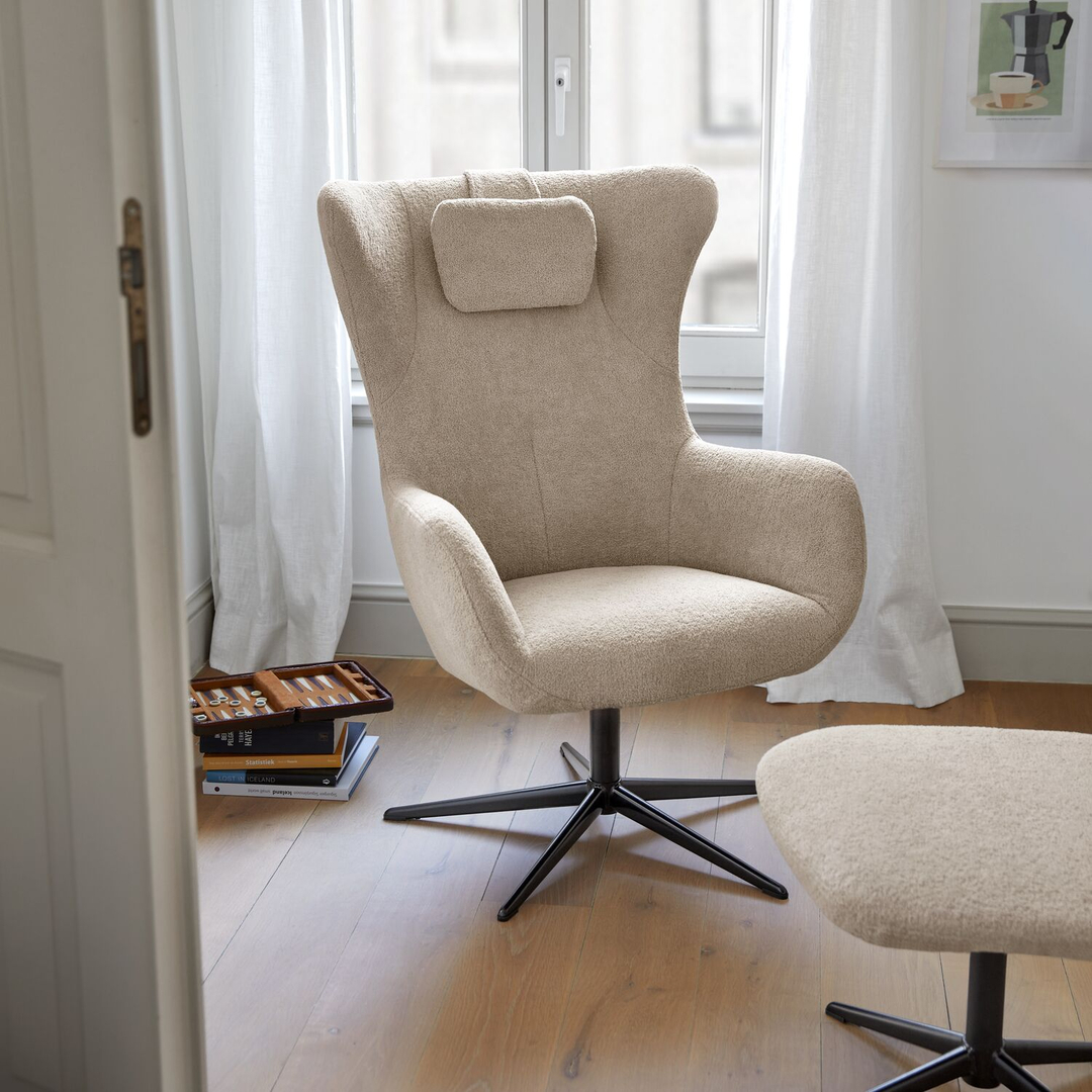 Draaifauteuil Renville beige