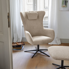 Draaifauteuil Renville beige