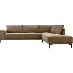 Hoekbank Clanton bruin premium comfort