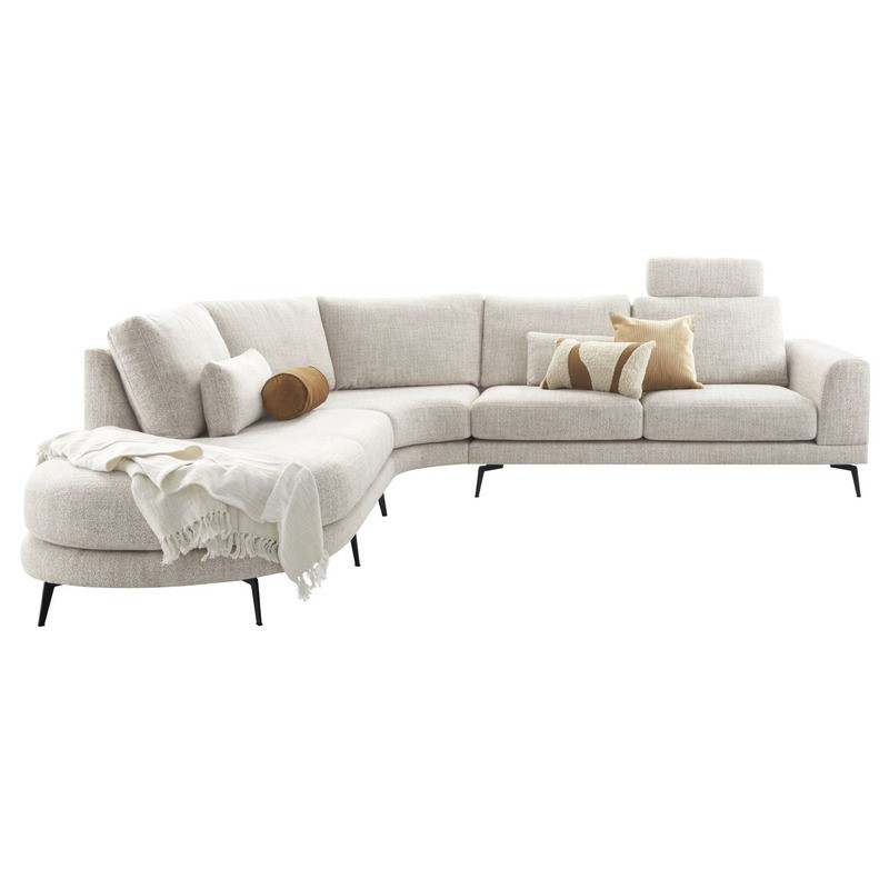 Hoekbank links Flandria beige basic comfort