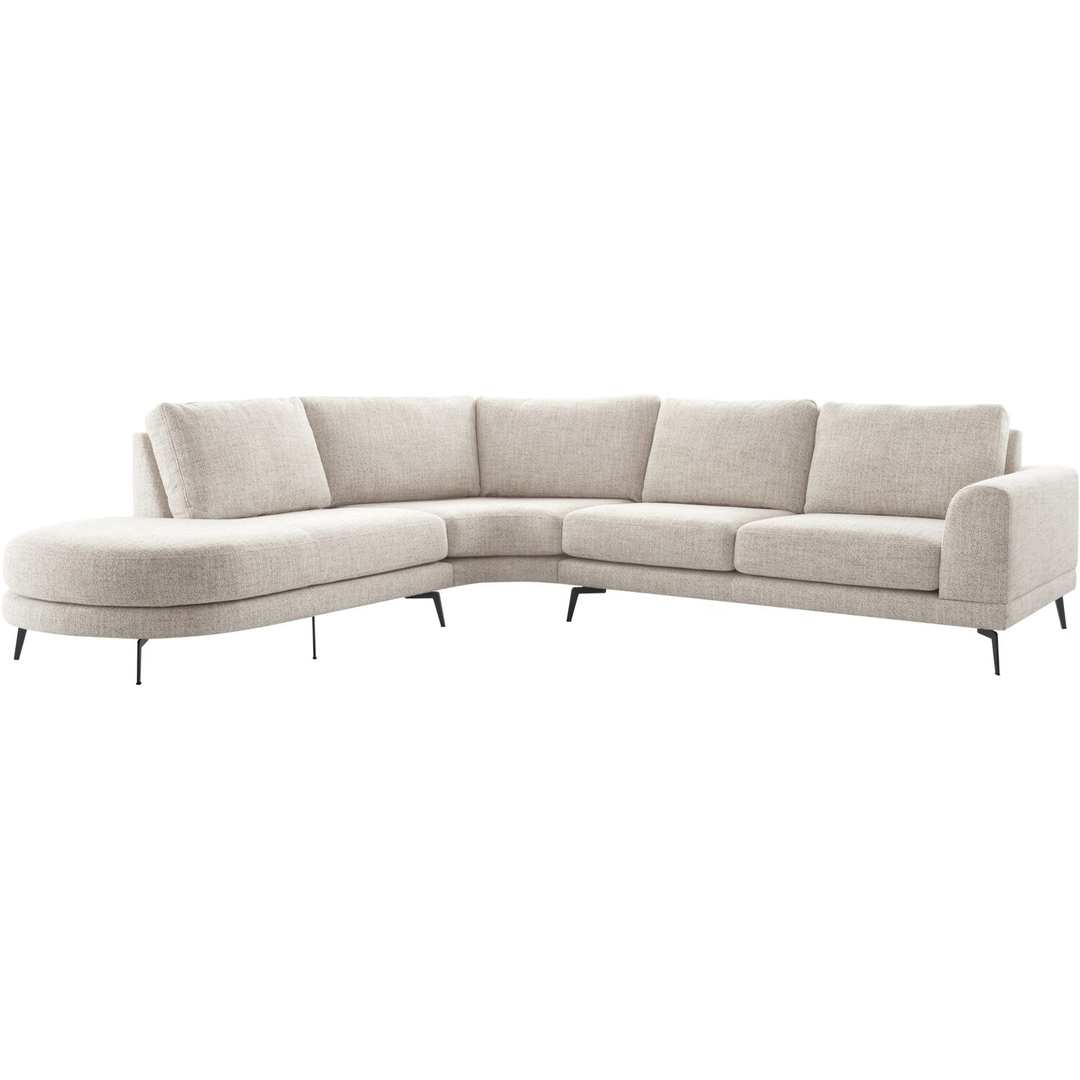 Hoekbank links Flandria beige basic comfort