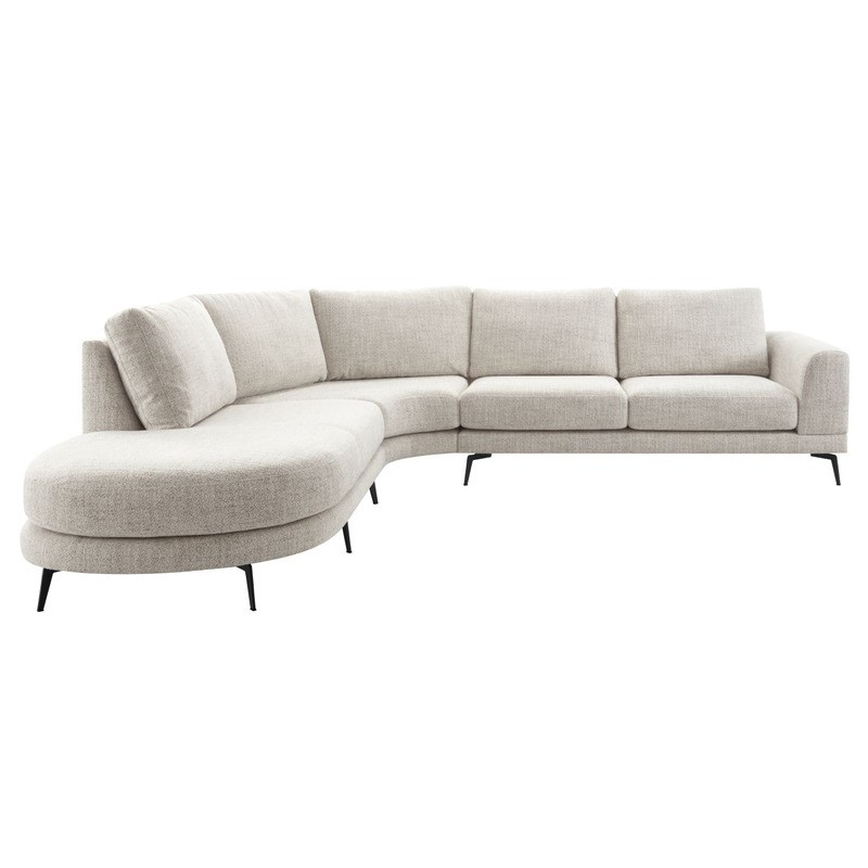 Hoekbank links Flandria beige premium comfort