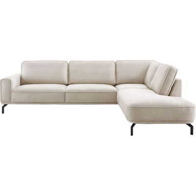 Hoekbank rechts Loretio beige premium comfort