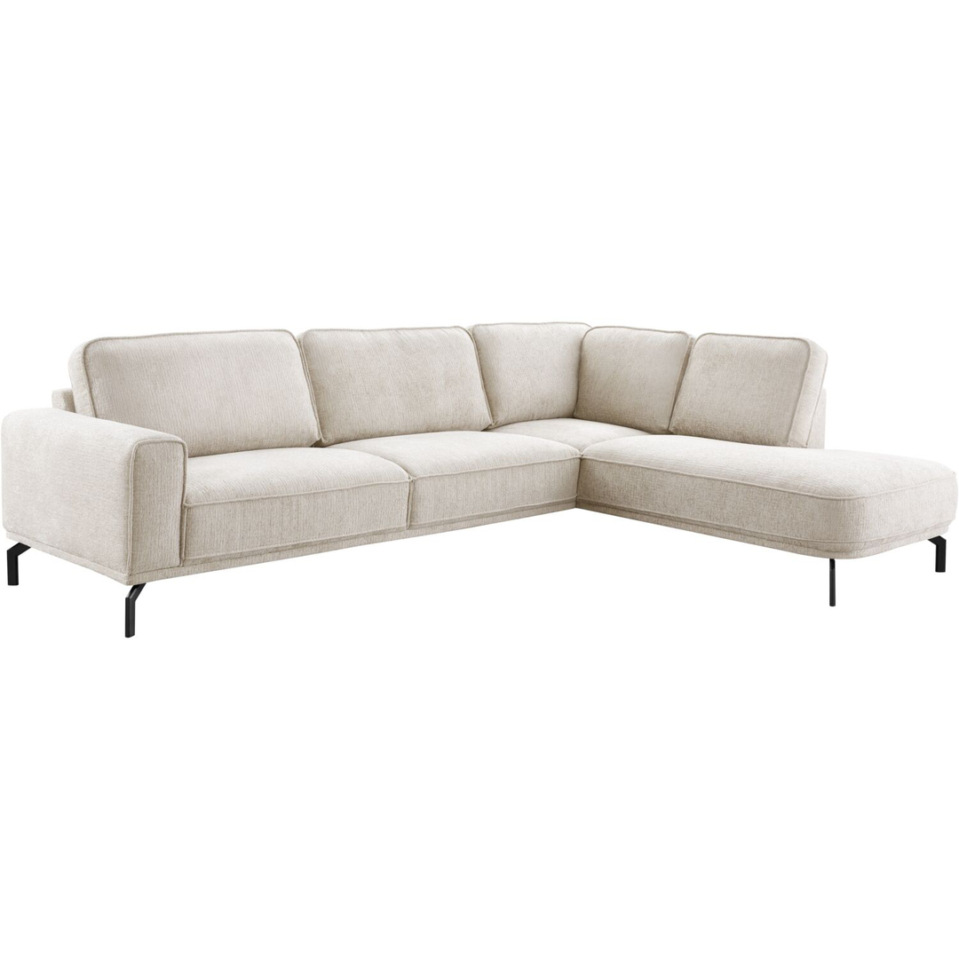 Hoekbank rechts Loretio beige premium comfort