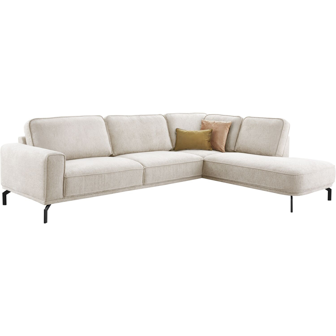Hoekbank rechts Loretio beige premium comfort