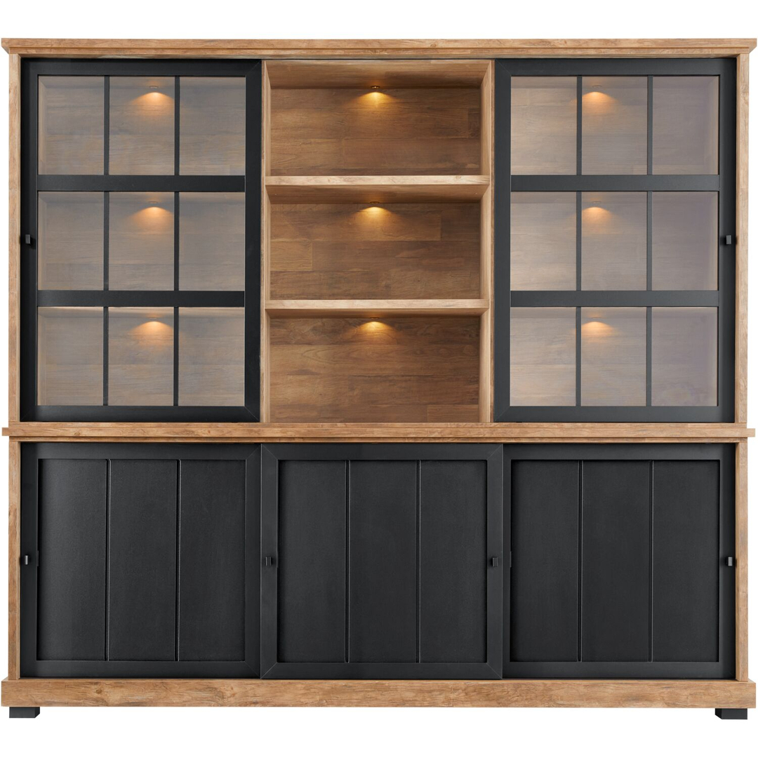 Vitrinekast Ladonia 210x233x50 cm