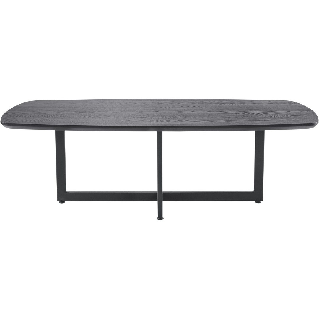 Salontafel Widnes zwart eikenhout 130x65 cm Deens ovaal