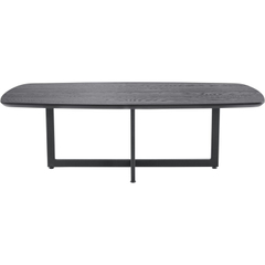 Salontafel Widnes zwart eikenhout 130x65 cm Deens ovaal