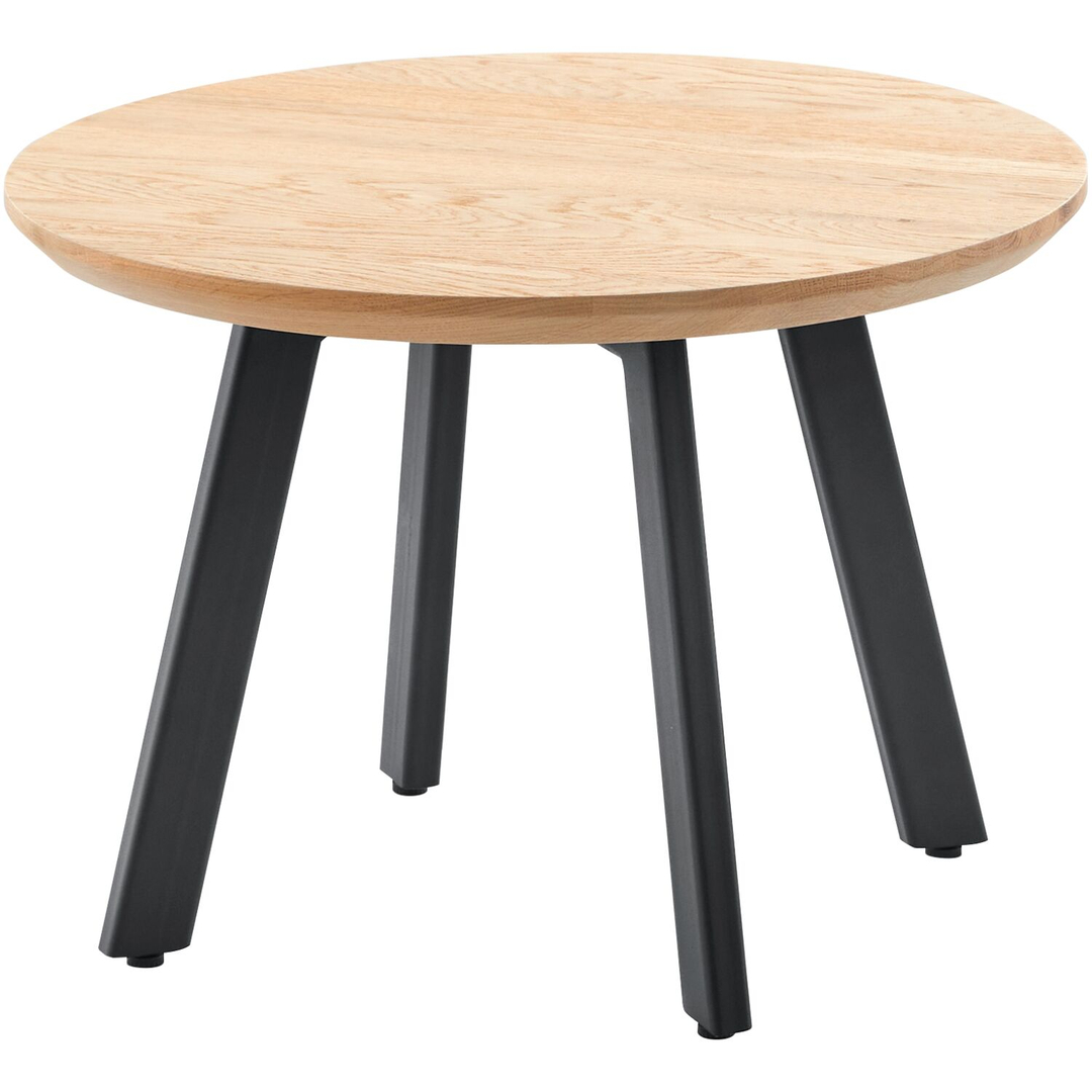Bijzettafel Widnes eikenhout 50 cm rond
