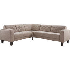 Hoekbank links Mills microleder taupe basic comfort