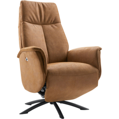 Relaxfauteuil Benoni large microleder bruin