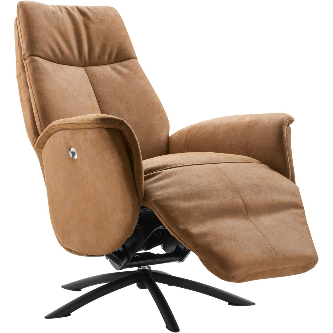 Relaxfauteuil Benoni large microleder bruin