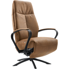 Relaxfauteuil Beltra elektrisch large microleder bruin