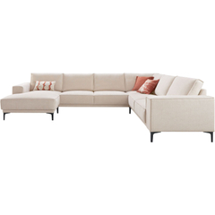Hoekbank rechts Calira beige premium comfort