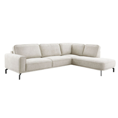 Hoekbank rechts Loretio beige basic comfort