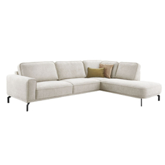 Hoekbank rechts Loretio beige basic comfort