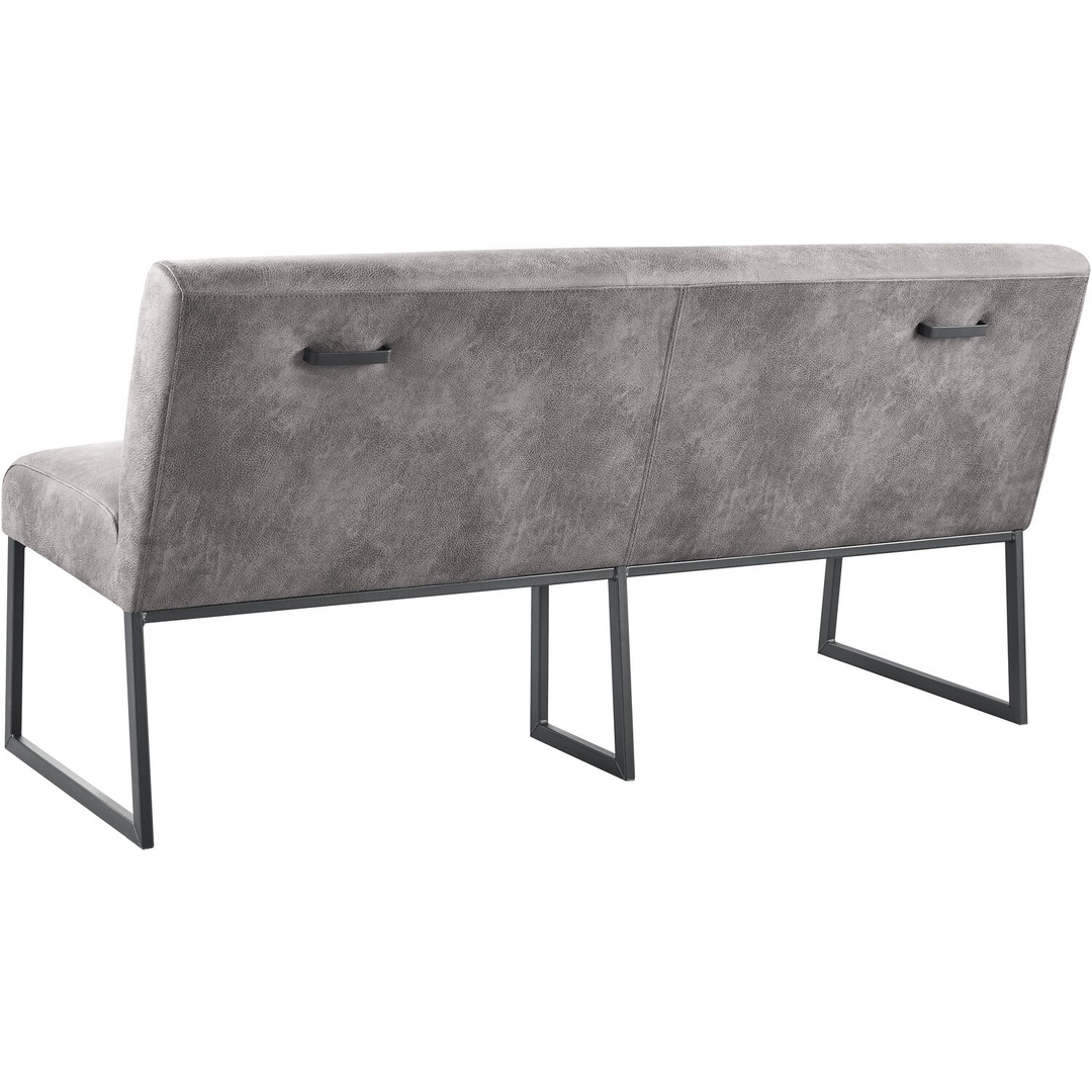 Eetkamerbank Thurso 170 cm microleder grijs