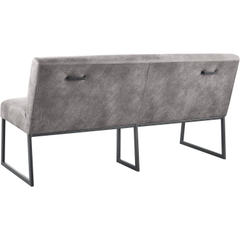 Eetkamerbank Thurso 170 cm microleder grijs