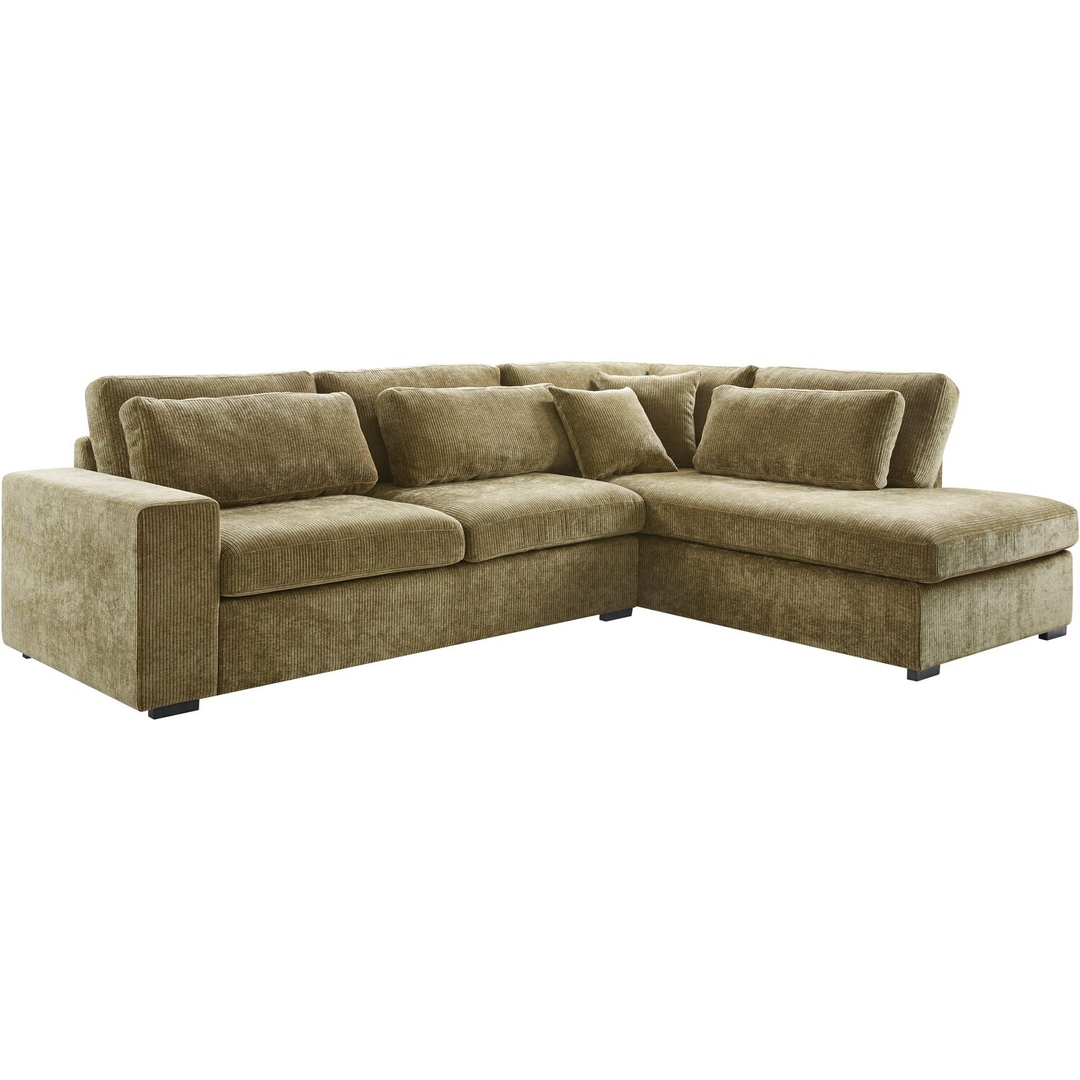 Hoekbank rechts Yukom groen premium comfort