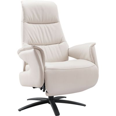 Relaxfauteuil Altonia small lichtgrijs leer