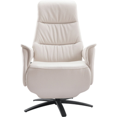 Relaxfauteuil Altonia small lichtgrijs leer