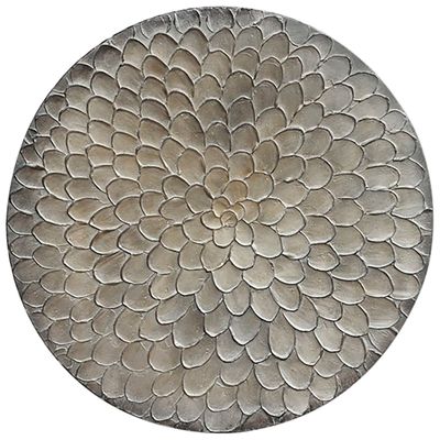 Wandornament Pictura 60 cm rond grijs