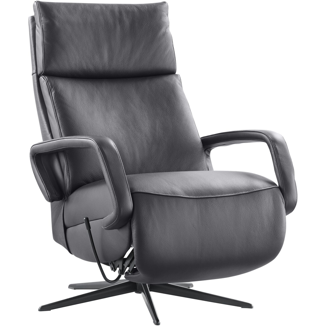 Relaxfauteuil Orona small zwart leer