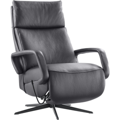 Relaxfauteuil Orona small zwart leer