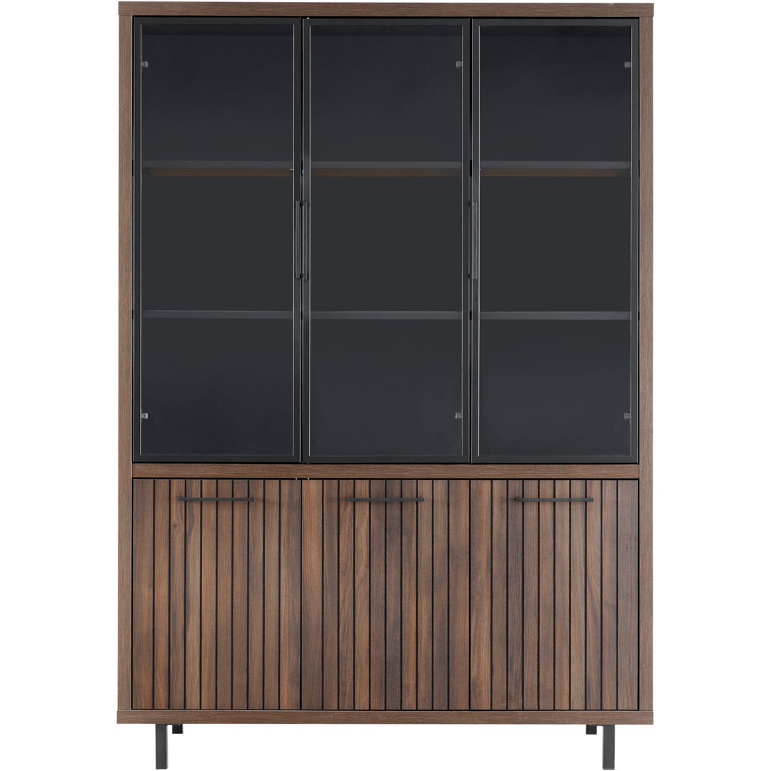 Vitrinekast Tenino 200x140x45 cm bruin