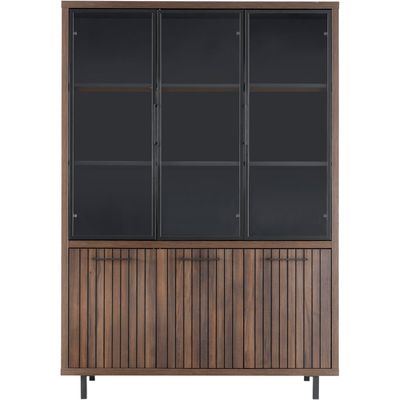 Vitrinekast Tenino 200x140x45 cm bruin