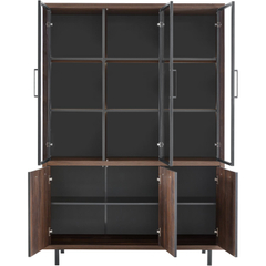 Vitrinekast Tenino 200x140x45 cm bruin