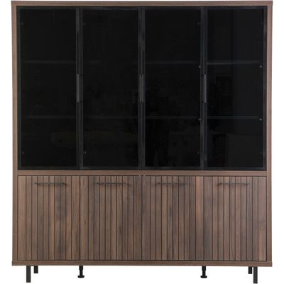 Vitrinekast Tenino 200x183x45 cm bruin