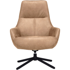 Draaifauteuil Kenmare microleder lichtbruin