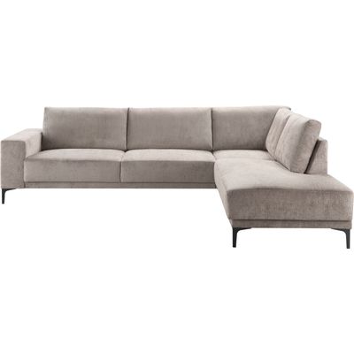 Hoekbank rechts Clanton taupe basic comfort