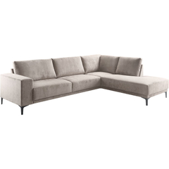 Hoekbank rechts Clanton taupe basic comfort