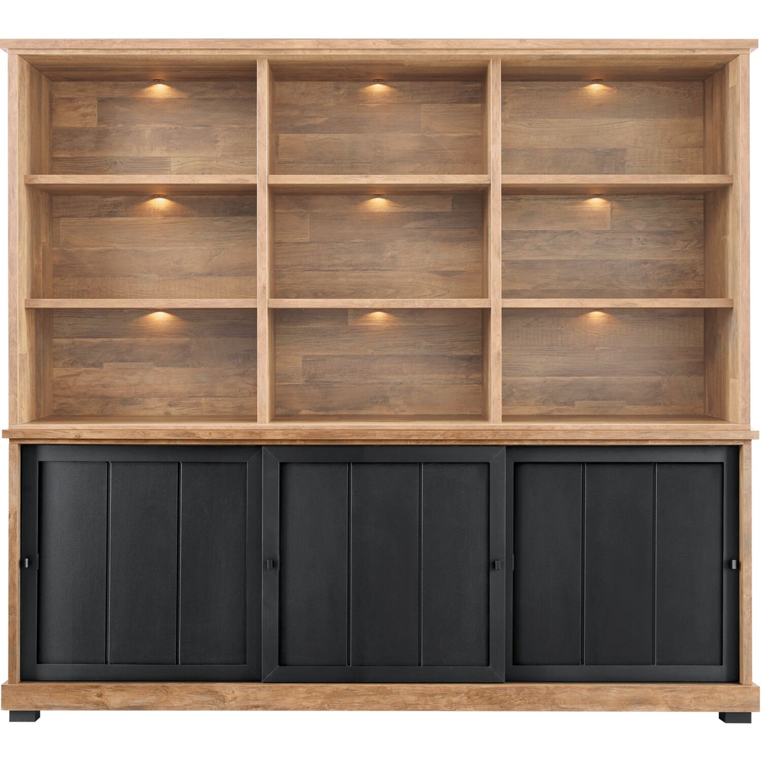 Wandmeubel Ladonia 210x233x50 cm 3 schuifdeuren