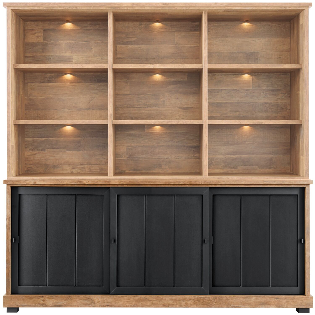 Wandmeubel Ladonia 210x209x50 cm 3 schuifdeuren