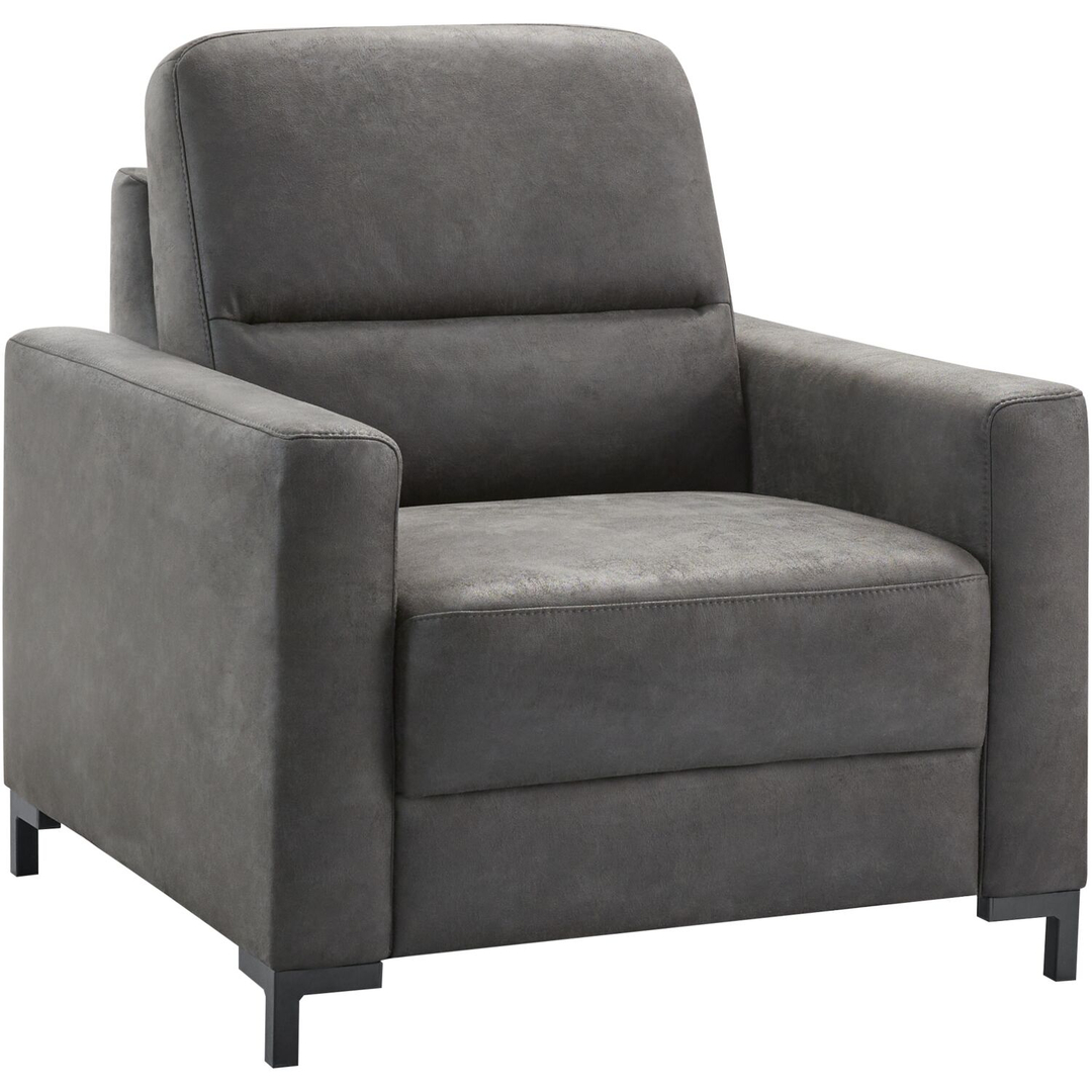 Fauteuil Mirtho microleder antraciet basic comfort