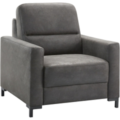 Fauteuil Mirtho microleder antraciet basic comfort