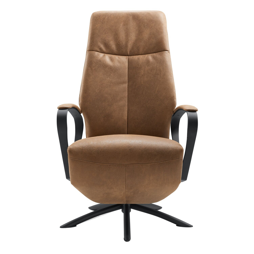 Relaxfauteuil Beltra large microleder bruin