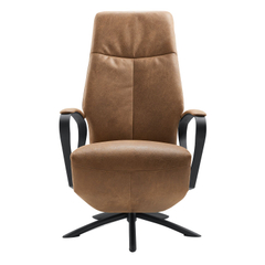 Relaxfauteuil Beltra large microleder bruin