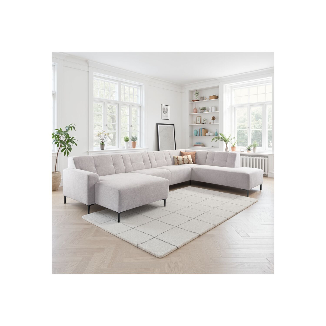 Hoekbank rechts Tordera grijs basic comfort