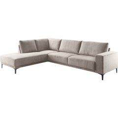 Hoekbank links Clanton taupe premium comfort
