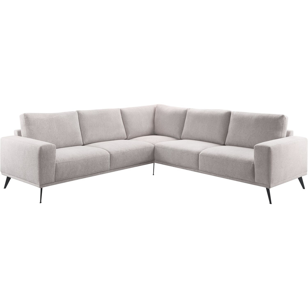 Hoekbank Lindon lichtgrijs basic comfort