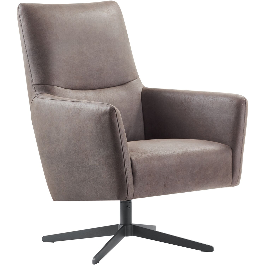 Draaifauteuil Varne microleder bruin basic comfort