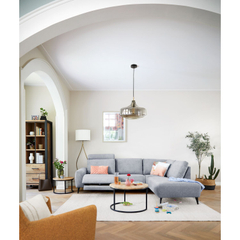 Hoekbank rechts Nyborg grijs relaxfunctie premium comfort