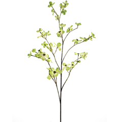 Kunstbloem Dogwood groen