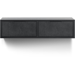 TV-meubel Verdio zwevend 127 cm zwart