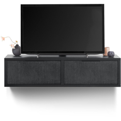 TV-meubel Verdio zwevend 127 cm zwart