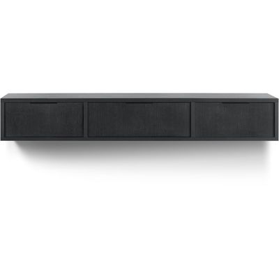 TV-meubel Verdio zwevend 206 cm zwart